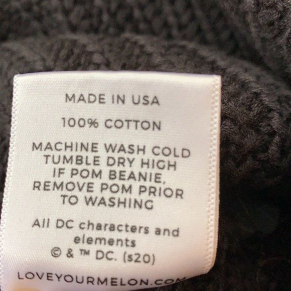 Love Your Melon Batman Black Pom Beanie - Picture 8 of 13